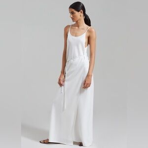 The Frankie shop white pinstripe wrap dress